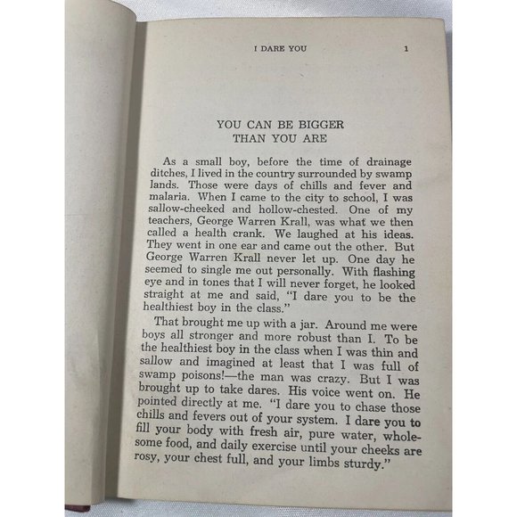 I Dare You! By William H. Danforth 1945 12th Edition Red Hardcover Vintage Book - Picture 10 of 13